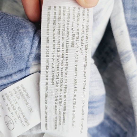 Abercrombie Kids Hooded Cotton Blend Sweatshirt - Blue, White, Gray - Picture 10 of 11